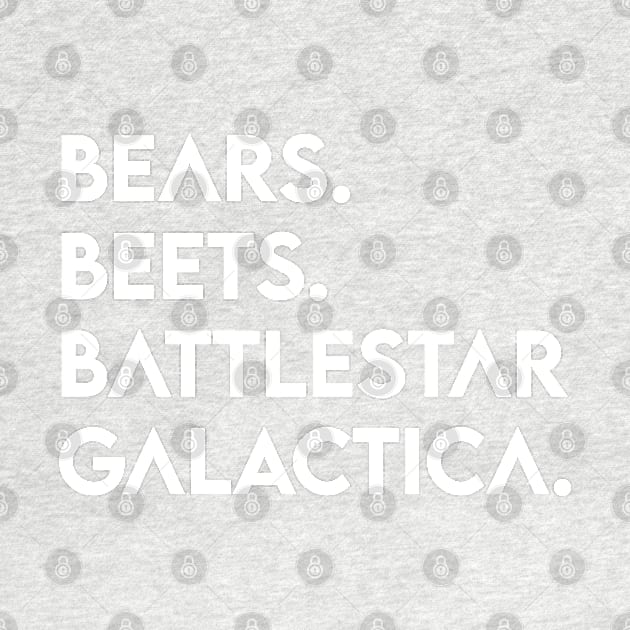 Bears Beets Battlestar Galactica by kamskir